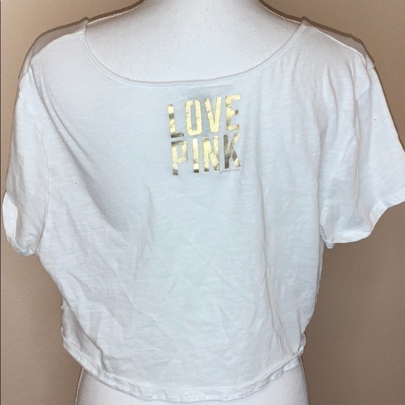 VS pink gimme the gold front knot top - Picture 3 of 5